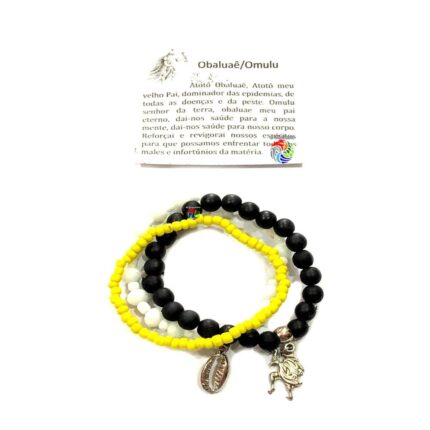 Pulseira Tripla Omulu/Obaluaê M&C