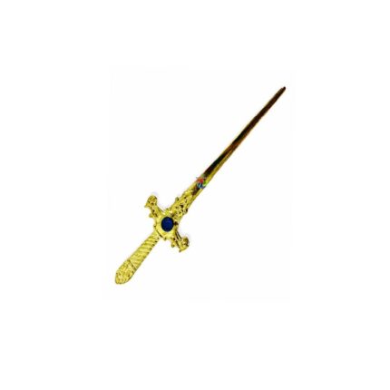 Punhal Dourado com Pedra Azul 17cm