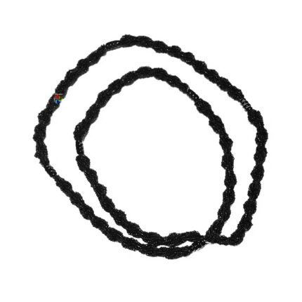 Brajá de Miçanguinha Trançado - Preto Porcelana
