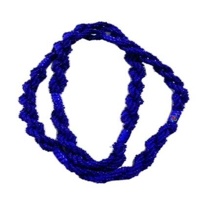 Brajá de Miçangão Trançado - Azul Escuro Porcelana