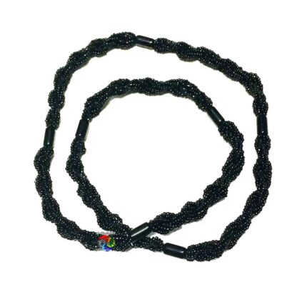 Brajá de Miçangão Trançado - Preto