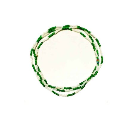 Guia Miçanguinha de Porcelana Verde/Branca