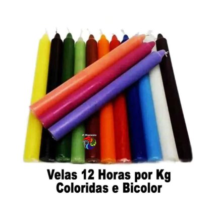Vela 12 Horas Cores - Kg