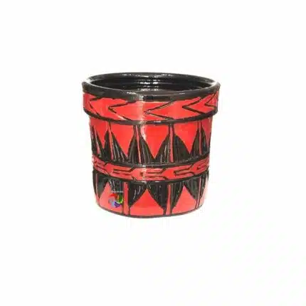 Vaso de Barro Marajoara - Preto com Vermelho