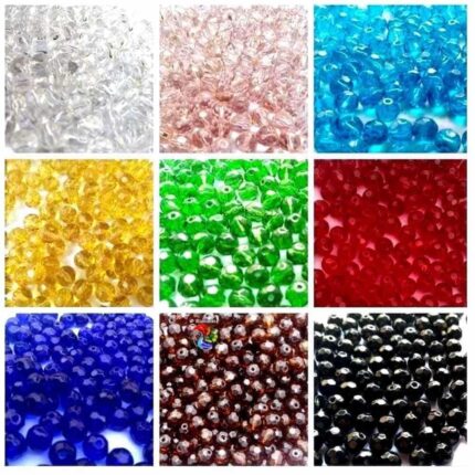 Pacote 50 Gramas - Contas de Cristal 8mm