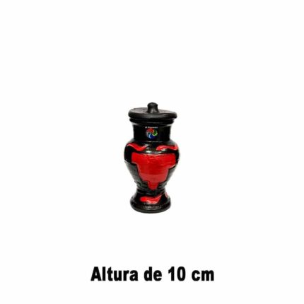 Quartinha Marajoara 00 Sem Asa - Preta-Vermelha