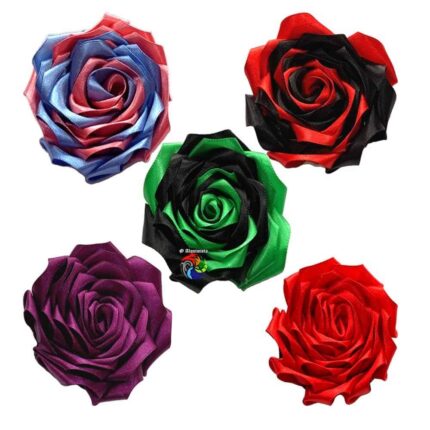 Rosa de Cetim de Cabelo Grande